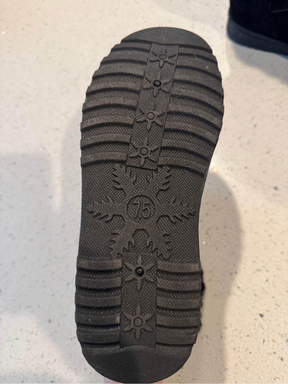 Black Faux Fur Booties with Plush Lining - Picture 3 of 4